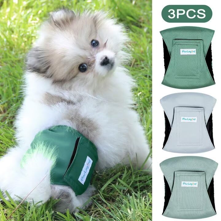 Image of Paw Legend Washable Dogs Diapers Male Dog Belly Bands for Male Dogs Diapers Reusable Puppy & Doggie Diapers Male (3 Pack, X-Large)