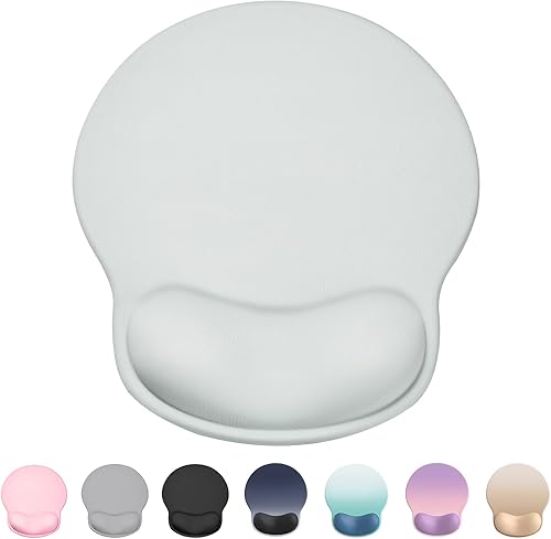 Alfombrilla ergonómica para mouse con soporte de muñeca, cómodo reposamuñecas, alivia el dolor de muñeca, alfombrilla de mouse de gel con base de