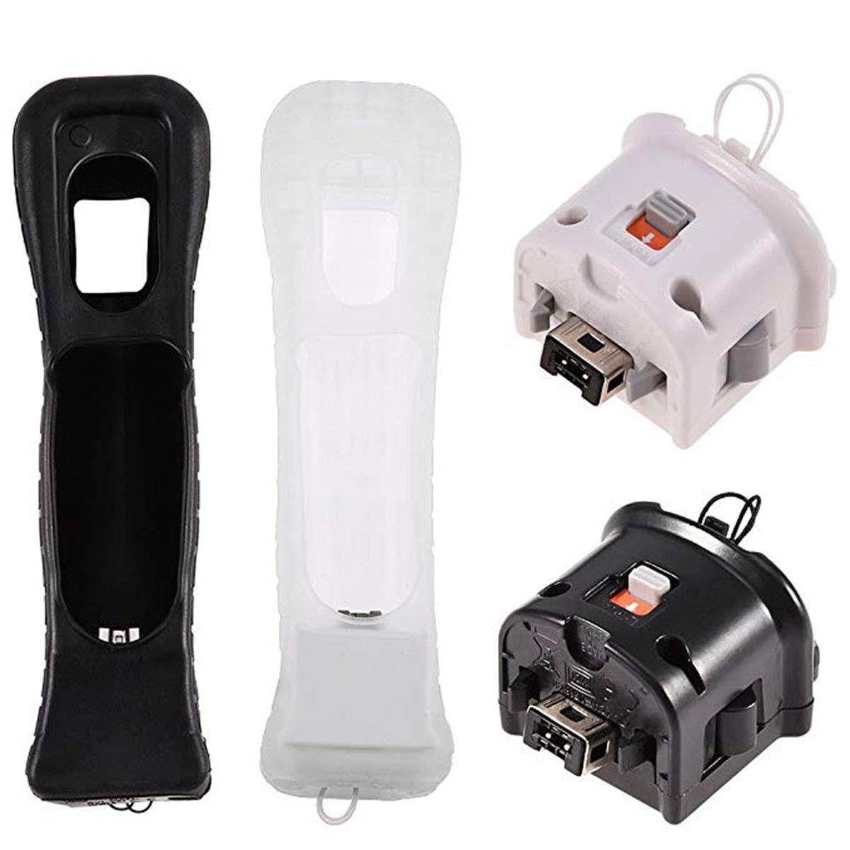 SunshineFace Remote Motion Plus Sensor Adaptateur de Contrôleur + Étui en Silicone pour Nintendo Wii
