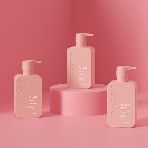 Vista 5 de MONDAY HAIRCARE VOLUME Champú con colágeno hidrolizado y aceite de macadamia para cabello fino, fino y plano, 12.0 fl oz
