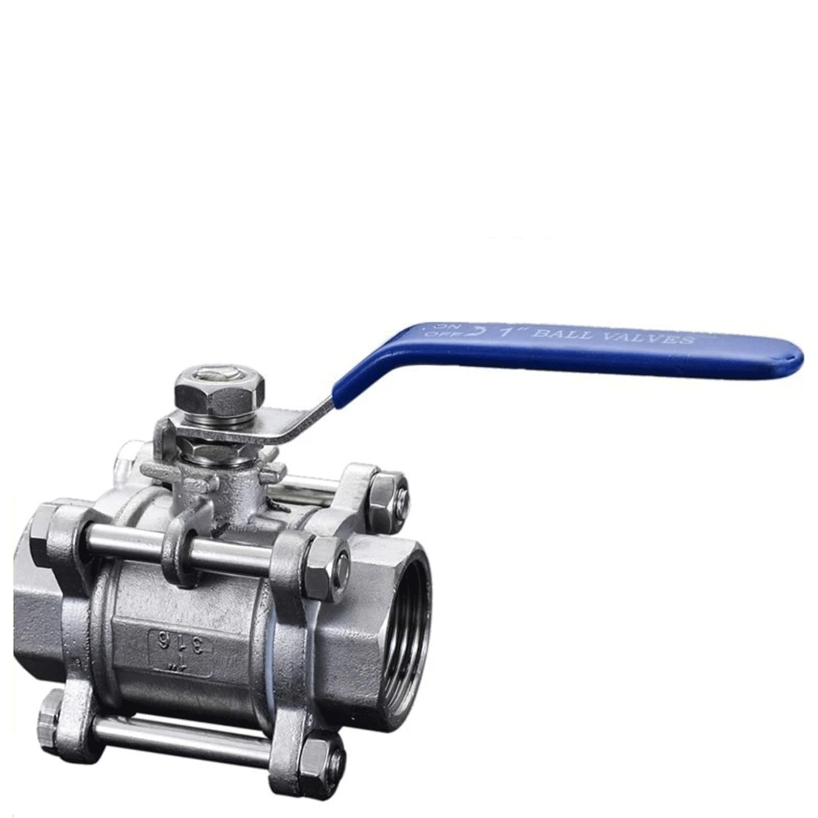Vanne à bille en acier inoxydable 304 robuste à passage intégral DN15 1/2 pour fluides exigeants