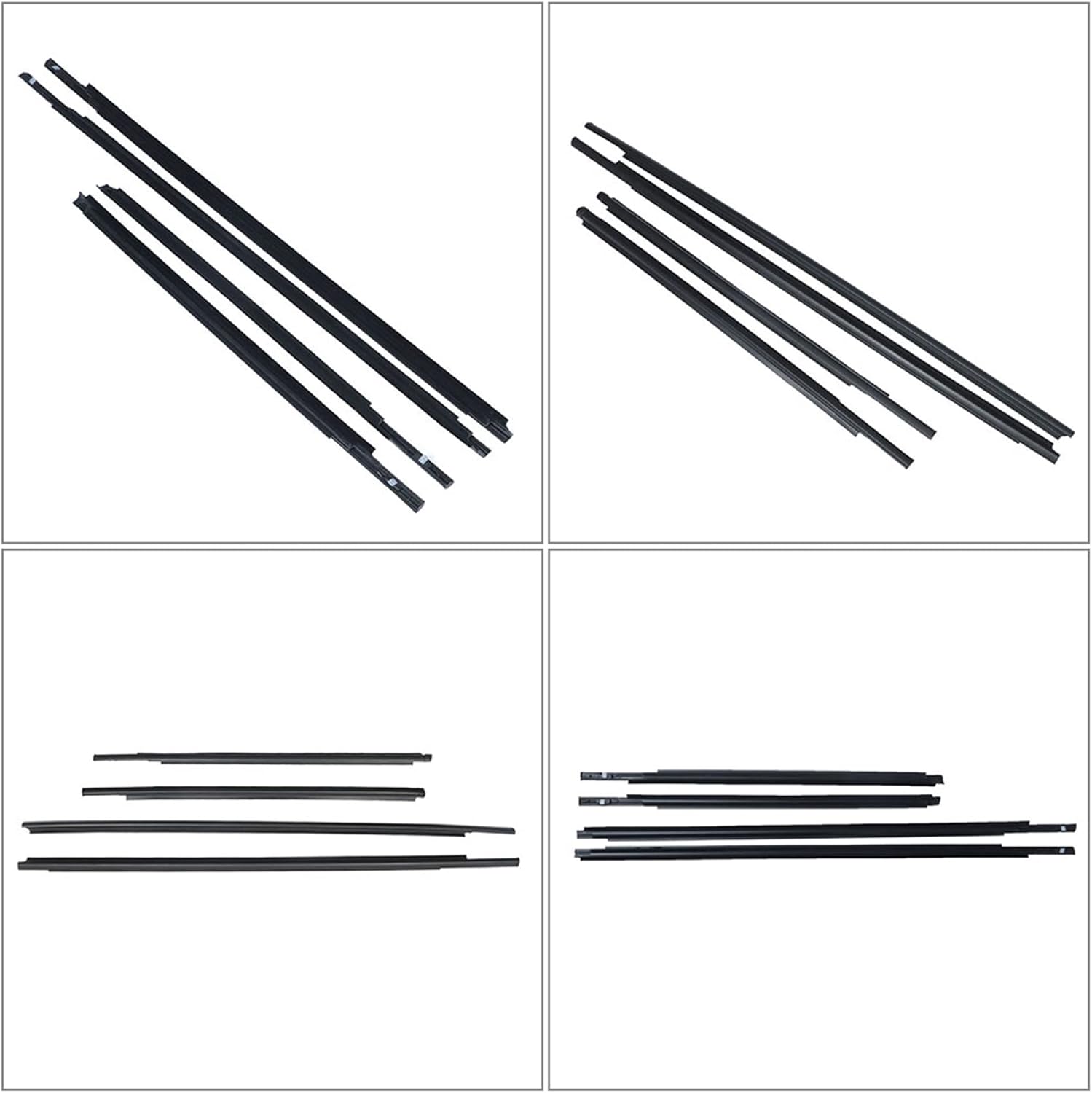 labwork 4PCS Weatherstrip Window Moulding Trim Seal Belt Replacement for Toyota Yaris Sedan 2007-2016 68160-52150 68210-52150 68230-52130 68180-52130