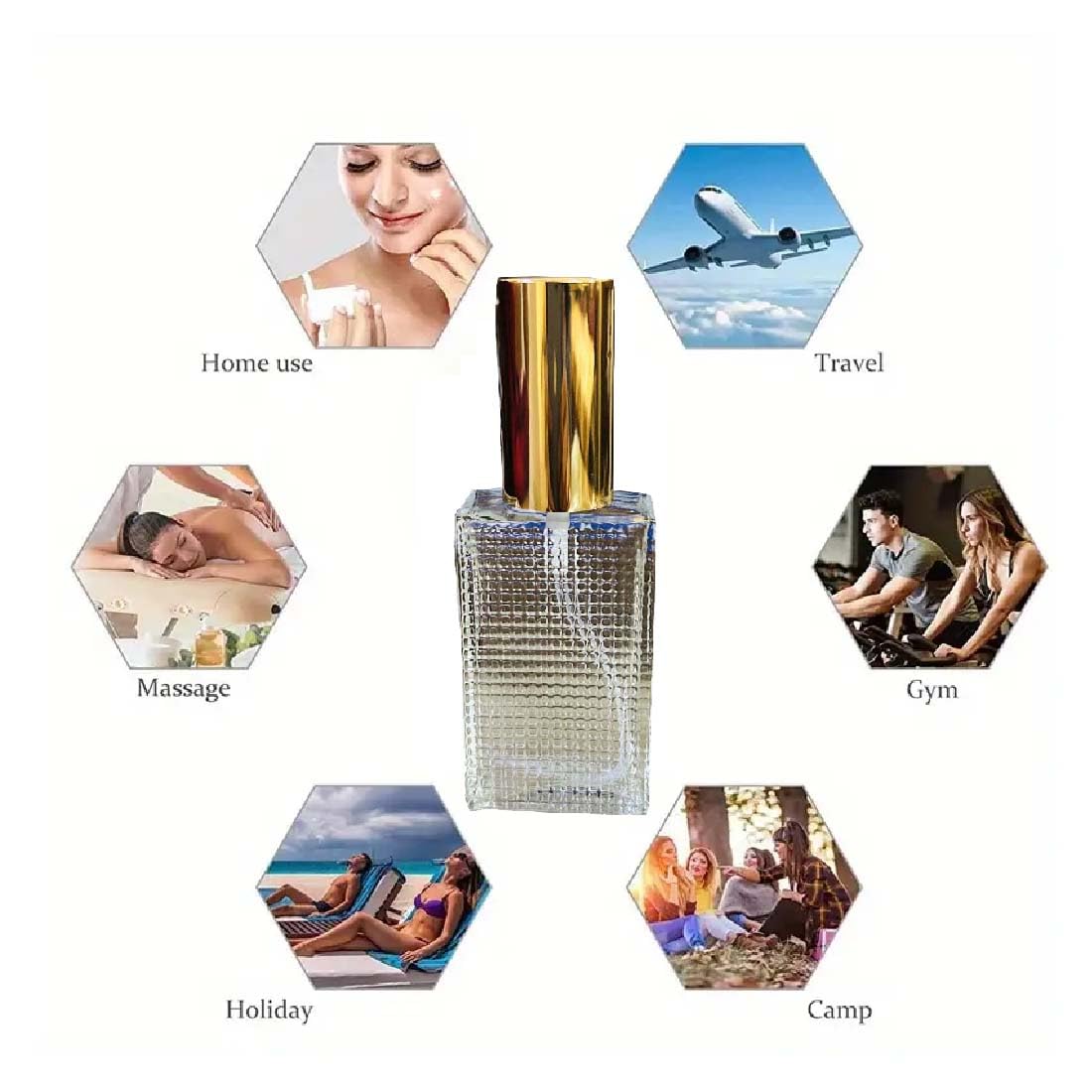 WINKCART Refillable Perfume Spray Bottle|Fine Mist Atomizer |Travel-Friendly & Leakproof Fragrance Sprayer|Empty Pocket Cologne Container for Perfume,Essential Oils & Room Fresheners|30ml 2