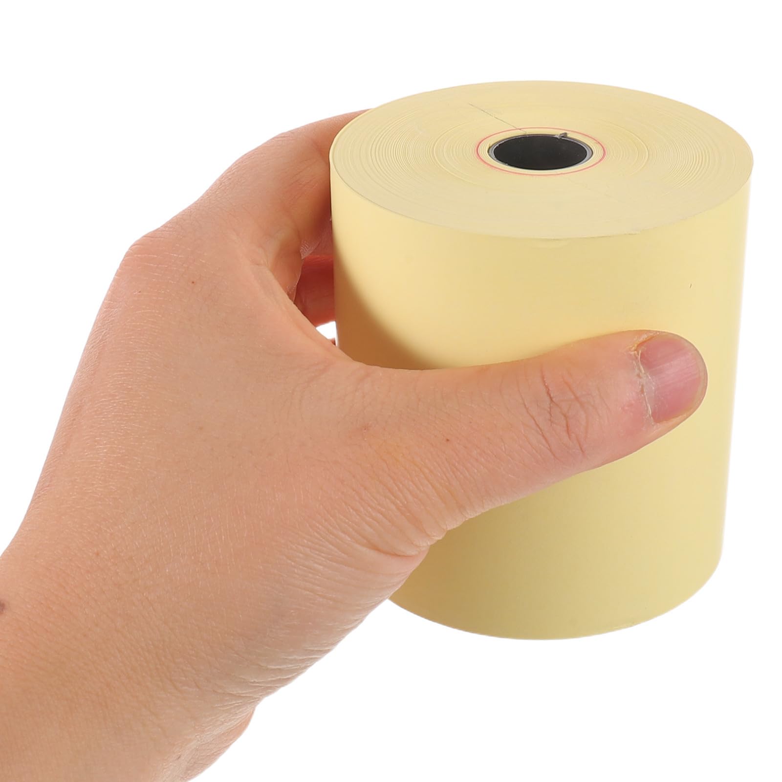Gatuida Rollo de Papel Térmico Impresión Precisa a Baja Temperatura 4 Rollos Amarillo y Recubrimiento Resistente al Frío para Impresora Térmica para Tiendas y Cajones