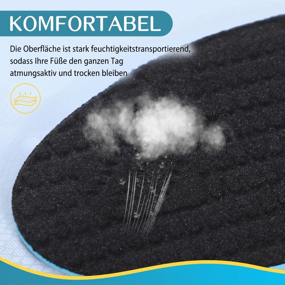 XINIFOOT Orthopädische Einlegesohlen zur Haltungskorrektur und Fußausrichtung, Plantarfasziitis, Pronation, Plattfüße, Fußgewölbeunterstützung, Supinationsentlastung