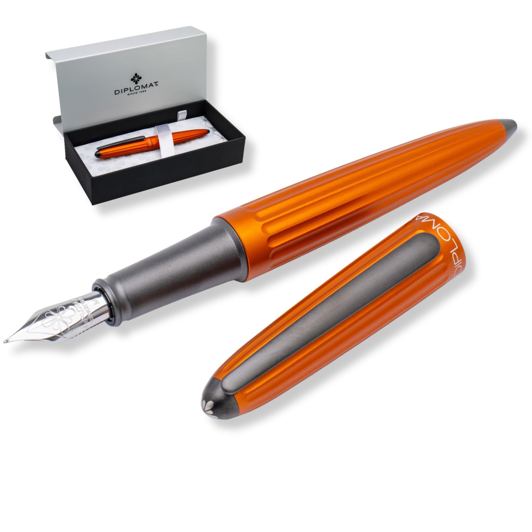DIPLOMAT - Füllhalter Aero orange - Schick und elegant - Langlebig - 5-Jahre-Garantie - Orange