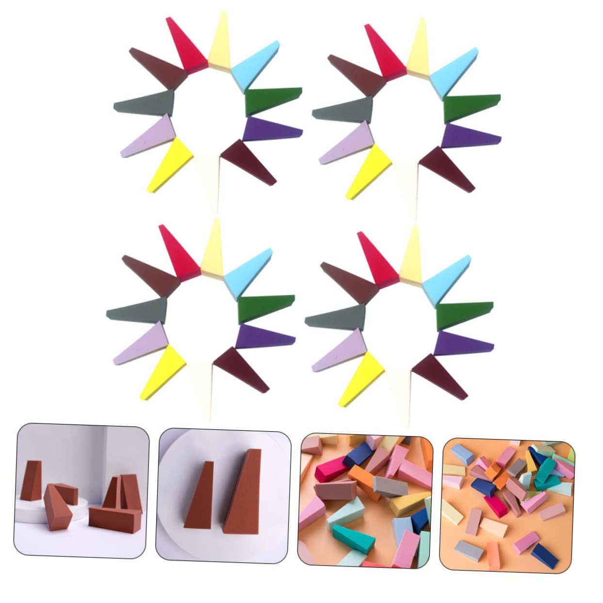 Healeved 150pezzi Spugnette Applicatrici Per Trucco Morbide e Assorbenti Per Fondotinta Per Uso Quotidiano e Occasioni Speciali Di Spugne Per Make up Professionale