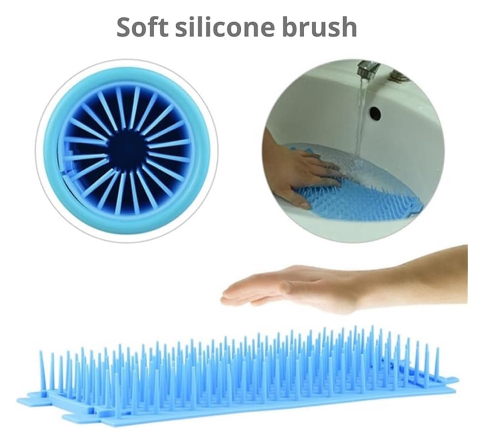 Limpiador automático de patas de perro para perros pequeños y medianos, lavadora portátil para pies de mascotas con cepillo de silicona suave, opciones blancas y negras (L)