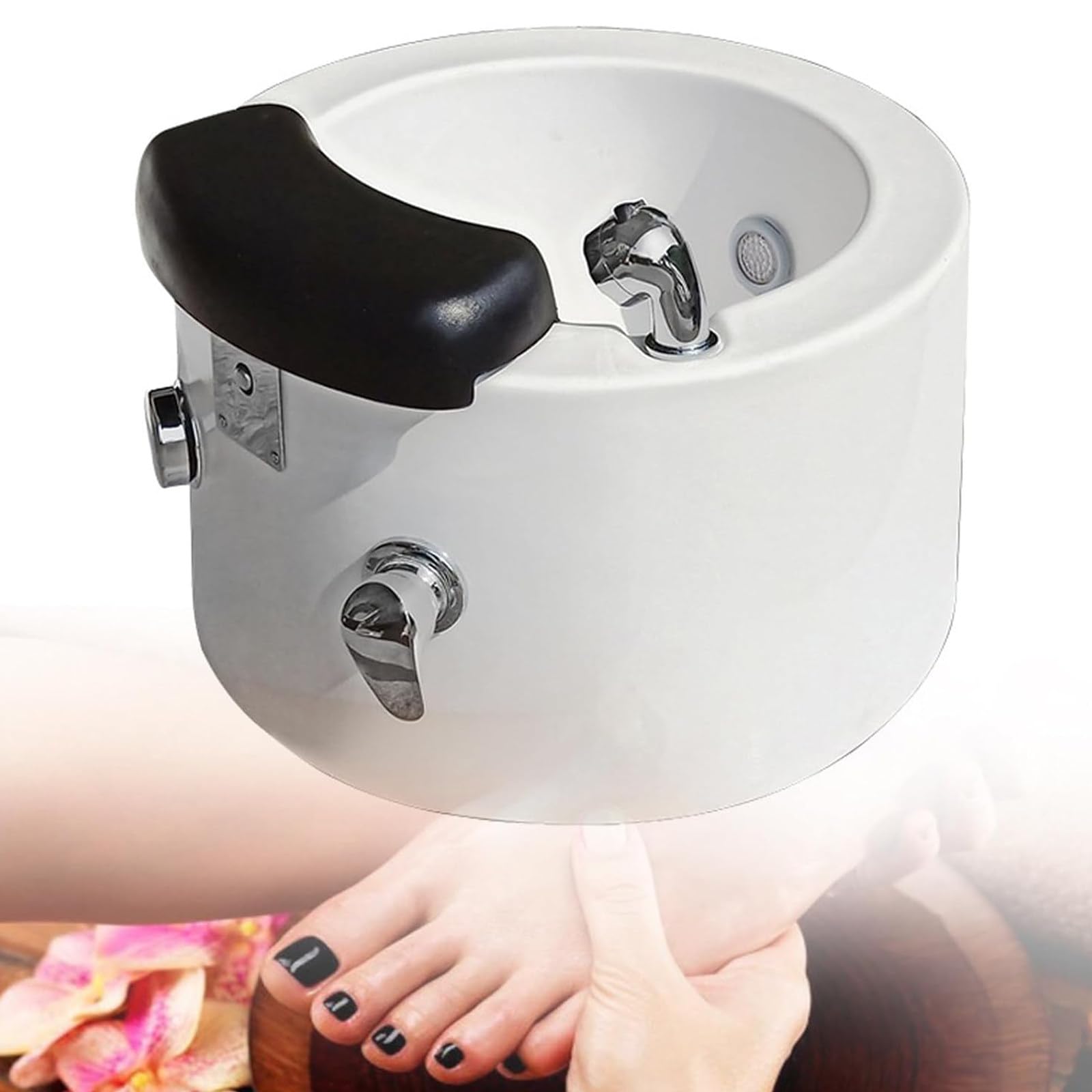 Pediluvio Massaggio Spa Ciotola Portatile Pedicure Ammollo I Piedi Massaggiatore Vasca Bagno Poltrona con Pediluvio Ciotola Vasca Massaggiatore Spa Professionale Pedicure Foot,C