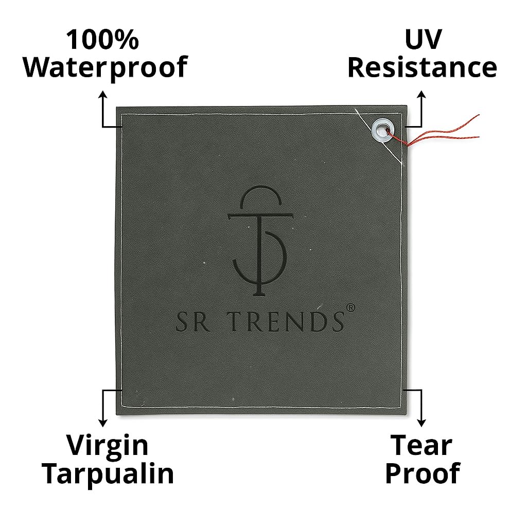 Heavy Duty Tarpaulin 800GSM Canvas - Commercial Canvas TIRPAL Waterproof- 100% Waterproof Resistance Military Grade- UV Resistant TARP, RUSTPROOF Reinforced Eyelets (7.5 x 6 FT) — Amazon image 6