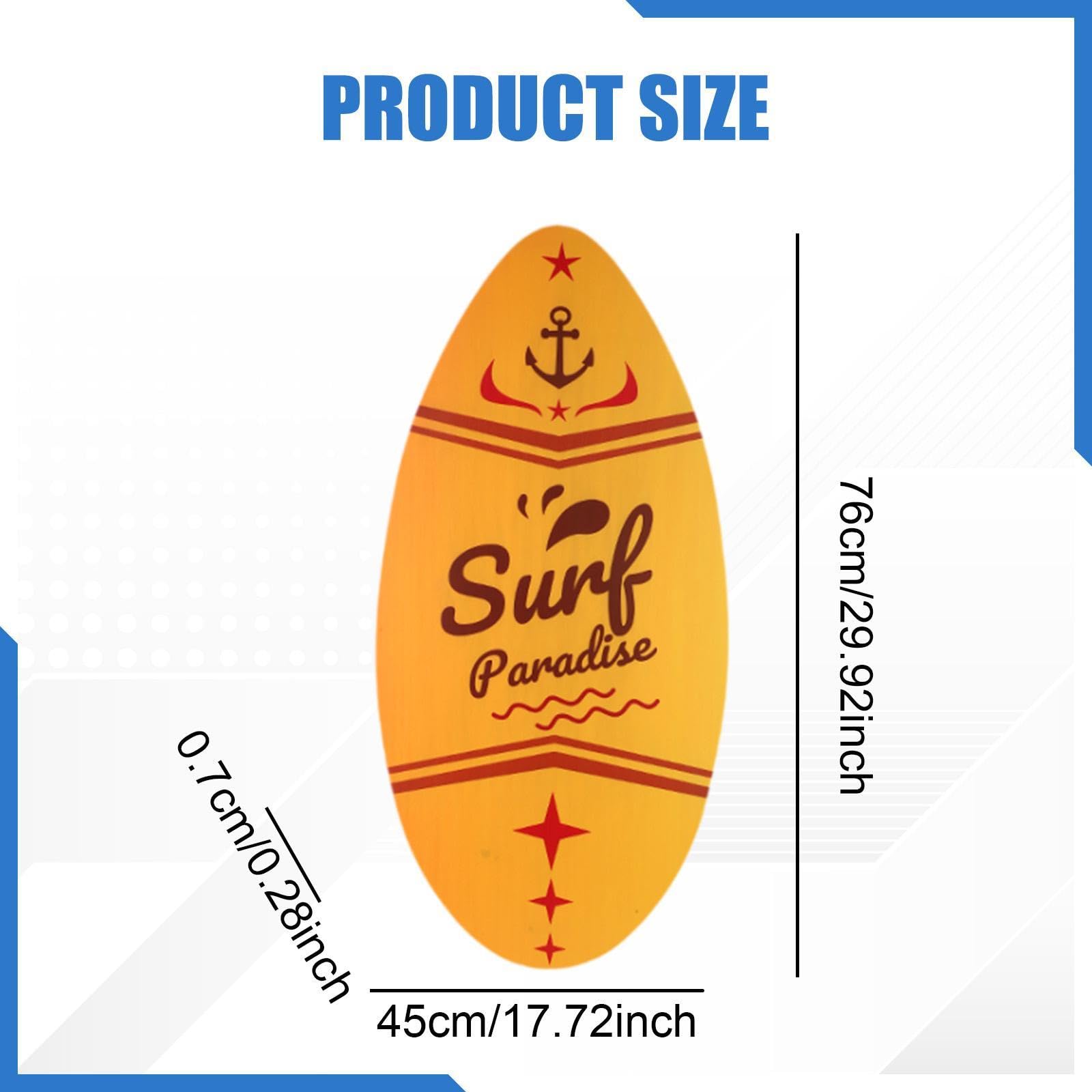 Oshhni Tabla de Skimboard Pequeña, Tabla de Surf, Juego Acuático, Portátil, Skimboard de Madera, Arena de Playa para Principiantes y Niños