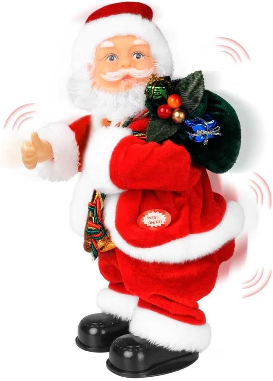 Dancing Santa Claus with Music,Twerking and Singing Santa Claus,Animated Christmas Santa Toy for Kids