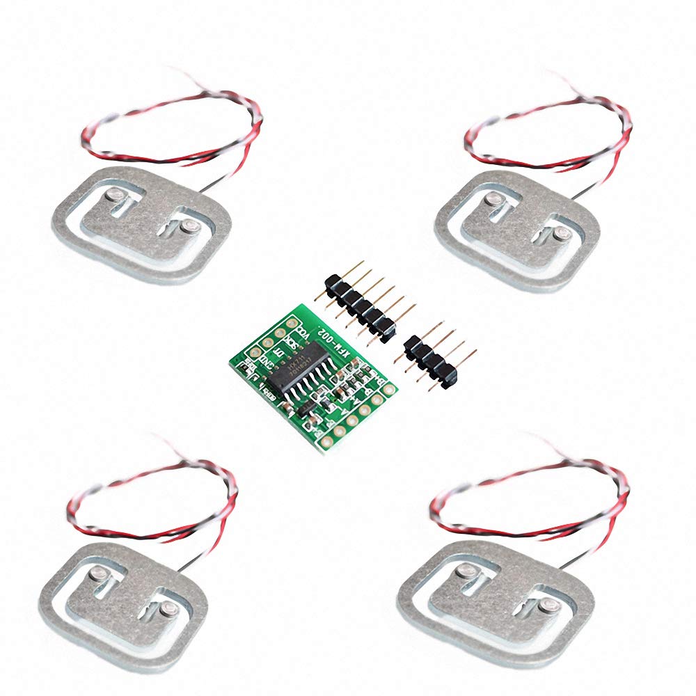 4pcs Human Scale Load Cell Weight Weighting Sensor 50KG Half-Bridge with Amplifier HX711 AD Module Strain Gauge Bathroom Scale