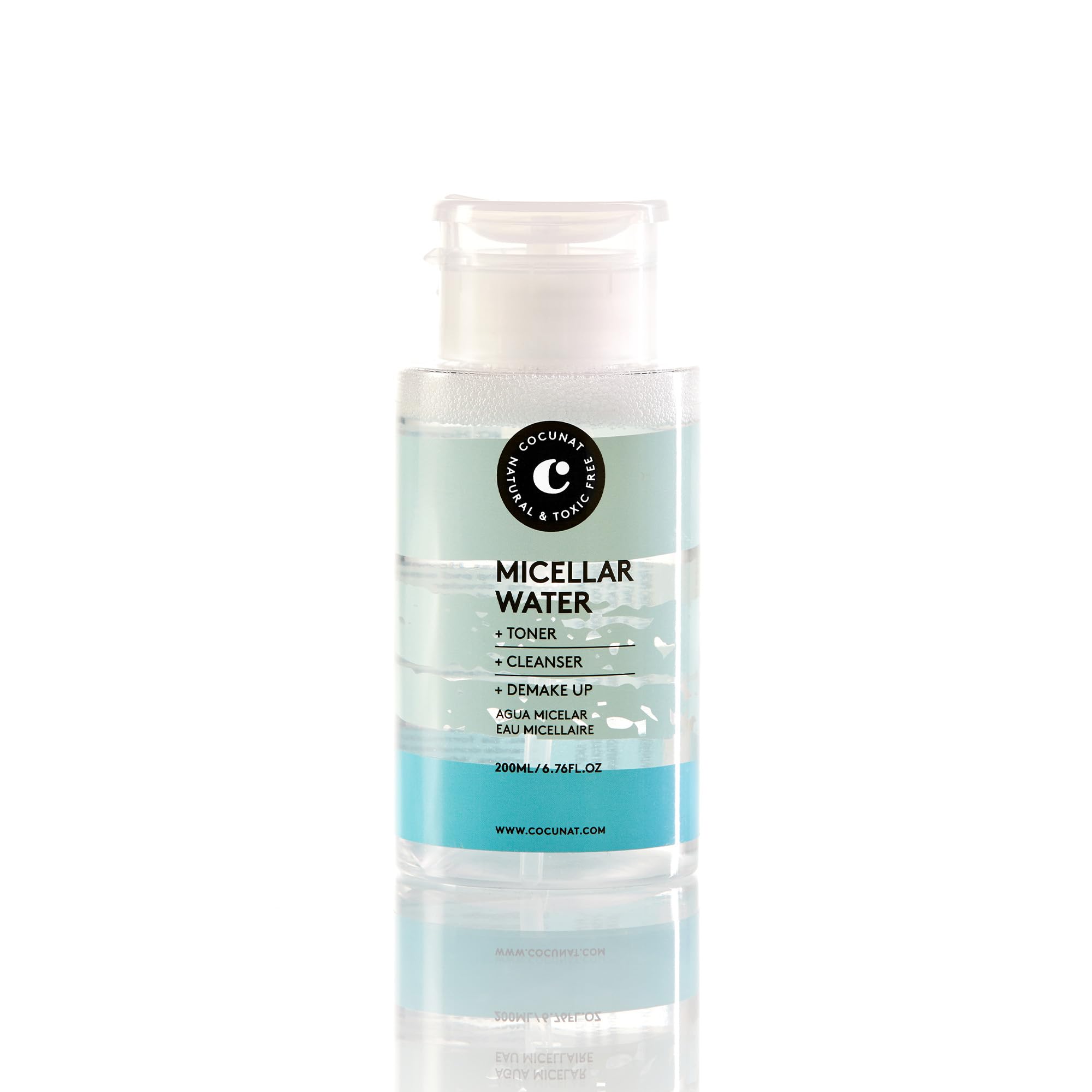 COCUNAT - Agua Micelar 3 en 1 - Limpia, Tonifica y Desmaquilla - Aloe Vera - Lavanda - Apta Pieles Sensibles - Sin Siliconas ni Parabenos - 200 ml