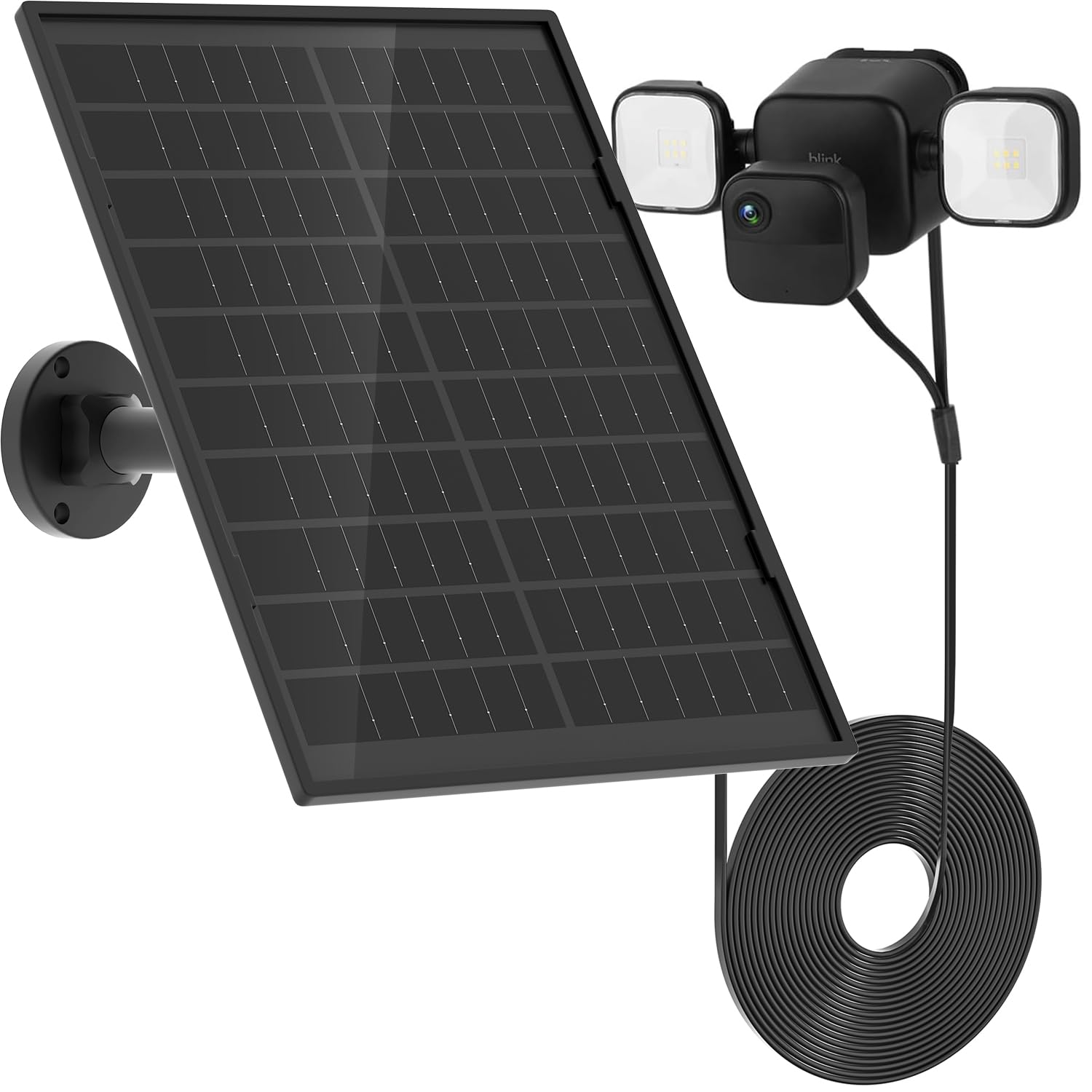 Photo 1 of 10W Solar Panel for All-New Blink Outdoor 4 /(3rd Gen) Floodlight Camera,16.5Ft/5m Weatherproof Cable Power Your Blink Floodlight Camera Continuously (Floodlight & Cam NOT Included)