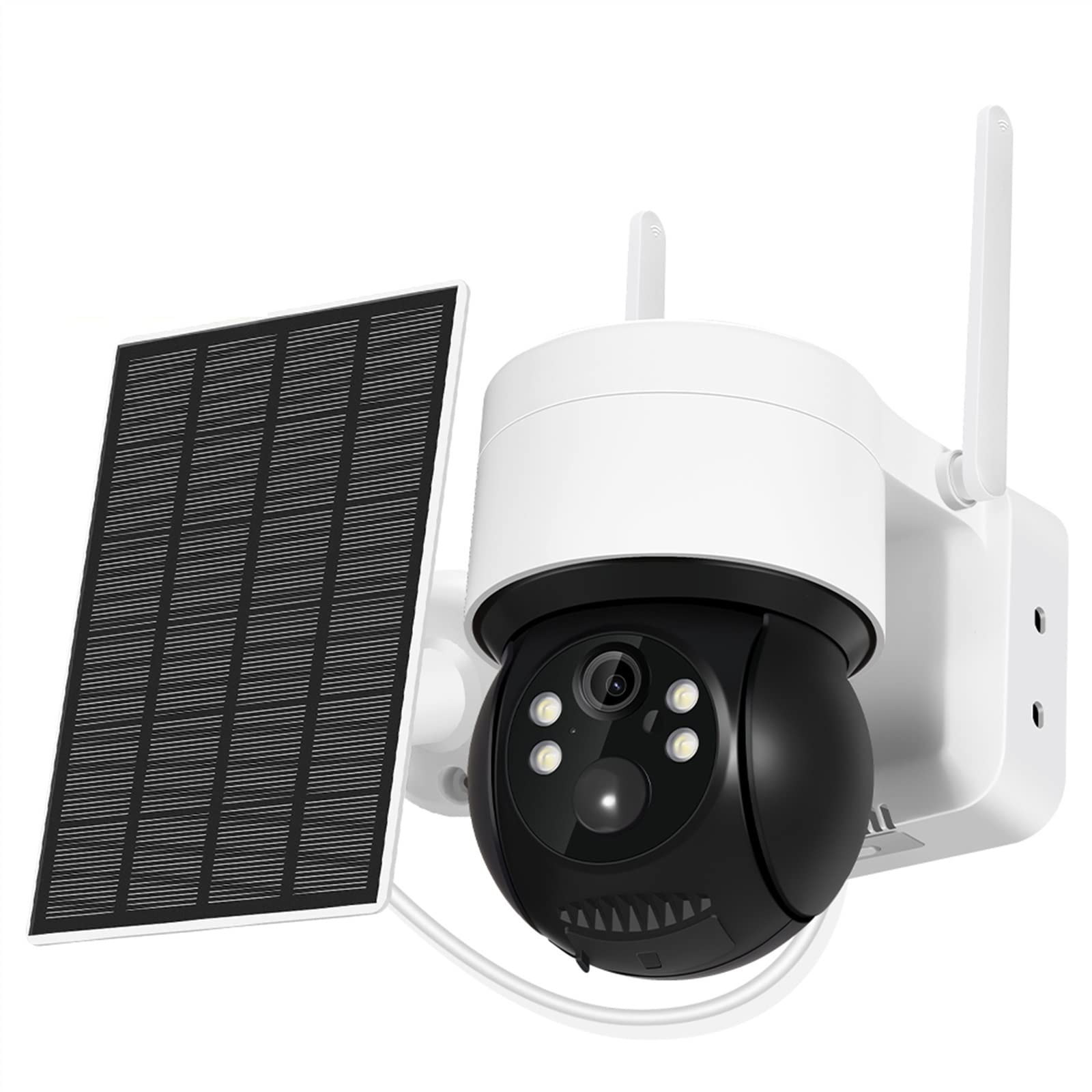 MKHJKIOII Security Camera, 3MP Solar Camera Outdoor PIR Motion Detection PTZ IP with Panel 7800Mah Battery 1080P CCTV Video Surveillance(3MP NO SD Card)