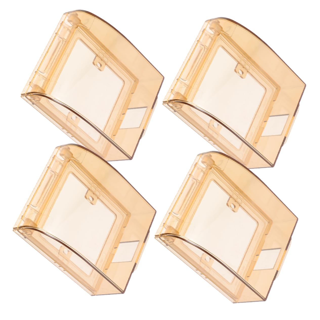 HOMOCONO 4pcs Safety Socket Cover Plug Protector Surge Protector Outside Outlet Wall Charger Electrical Outlets Cover Weatherproof Outlet Multi Cord Bathroom Outlet Brown Pp