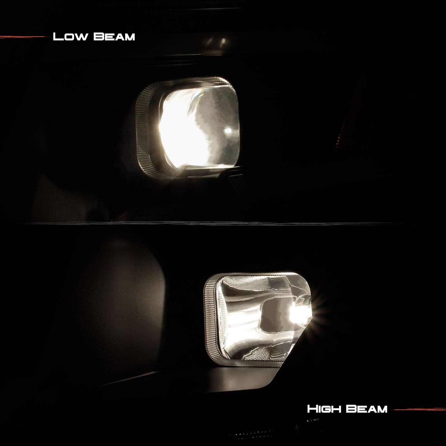 AKKON - Fits 2007-2010 Ford Edge LED Light Tube Stylish DRL Projector Headlights Pair Housing - Black Bezel