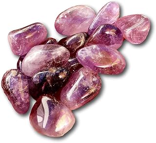 Ametrine from Bolivia - A grade Natural tumbled polished Healing Crystal Gemstones - Ametrine - 2 piece set, purple