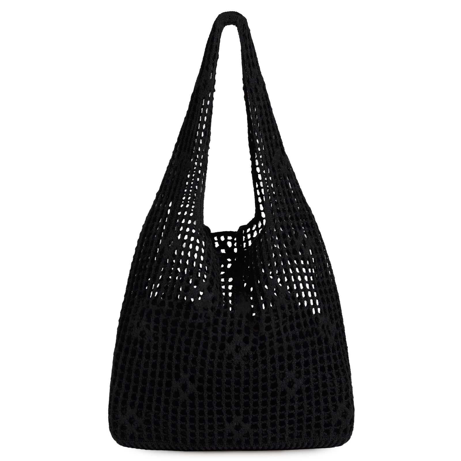 Sightor Crochet Tote Bag, Mesh Beach Bag Knit Summer Hobo Bag for Women | Beach Tote bag Vacation Outfits Aesthetic Boho Bag