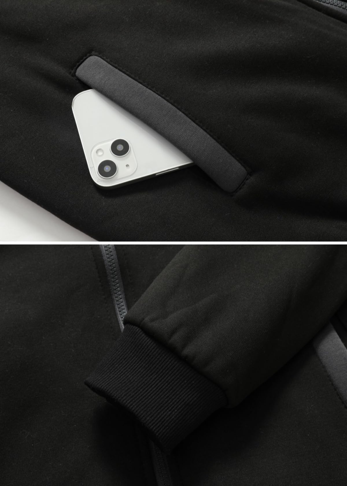 Felpa con Cappuccio Uomo Vello Foderato, Hoodie con Cerniera Integrale, Cappotto con Cappuccio di Spessore, Giacca con Cappuccio Inverno Caldo