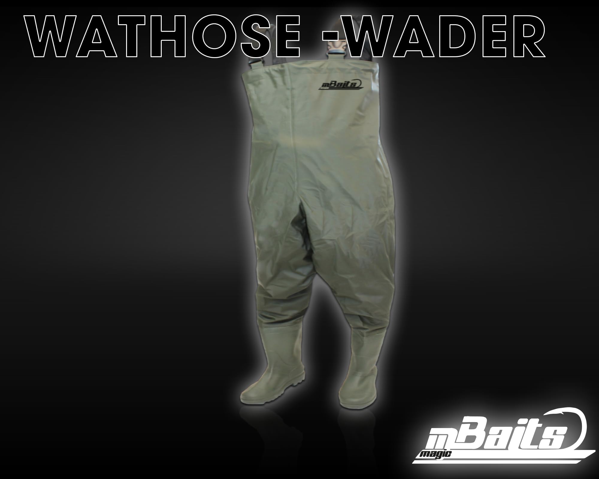 Angel-Berger Magic Baits Wathose Wader Watstiefel Watbekleidung PVC Nylon Wasserdicht Anglerhose