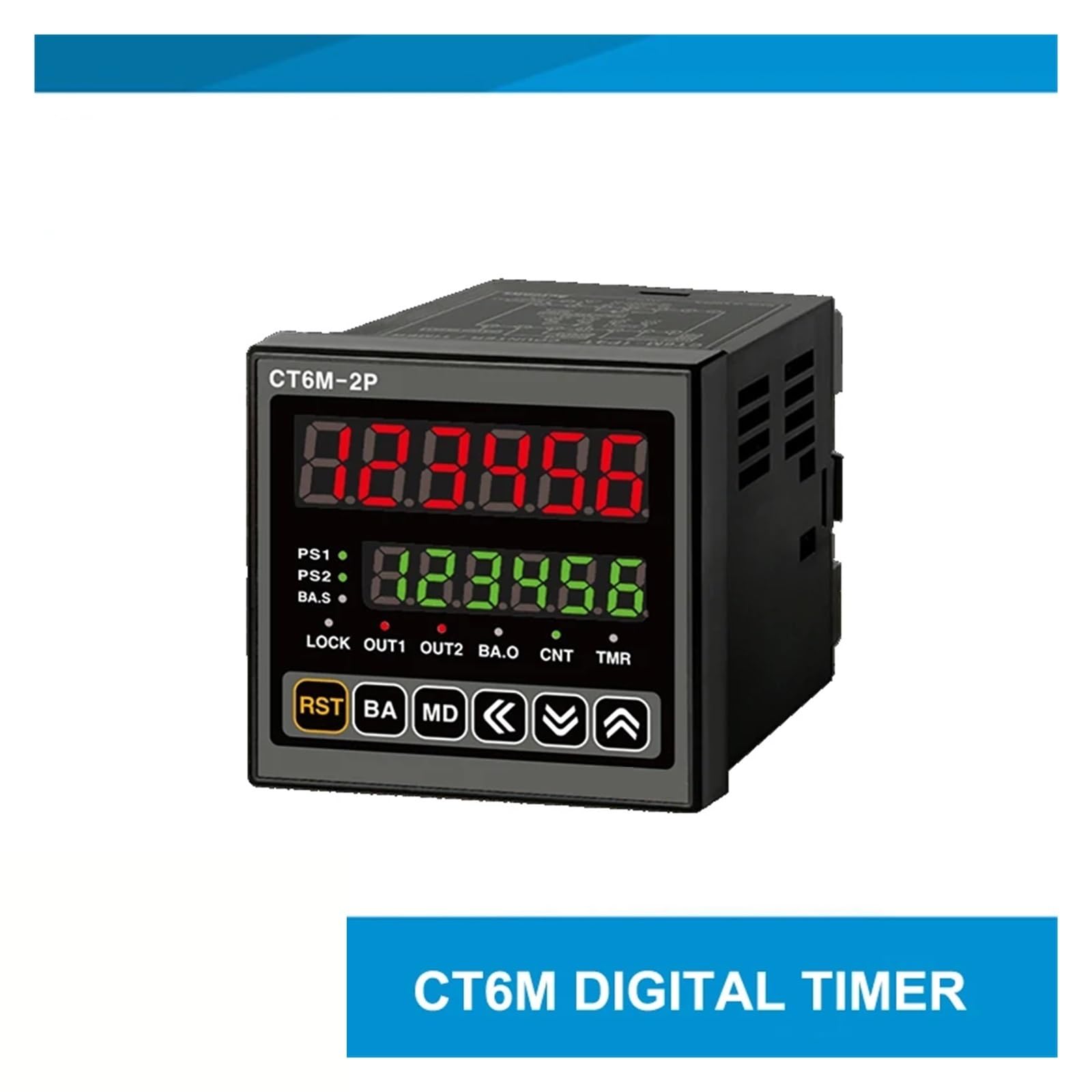 ZERVA CT6M-2P4T CX6M-2P4 Temporizador Contador Digital programable (Size : CX6M-2P4)