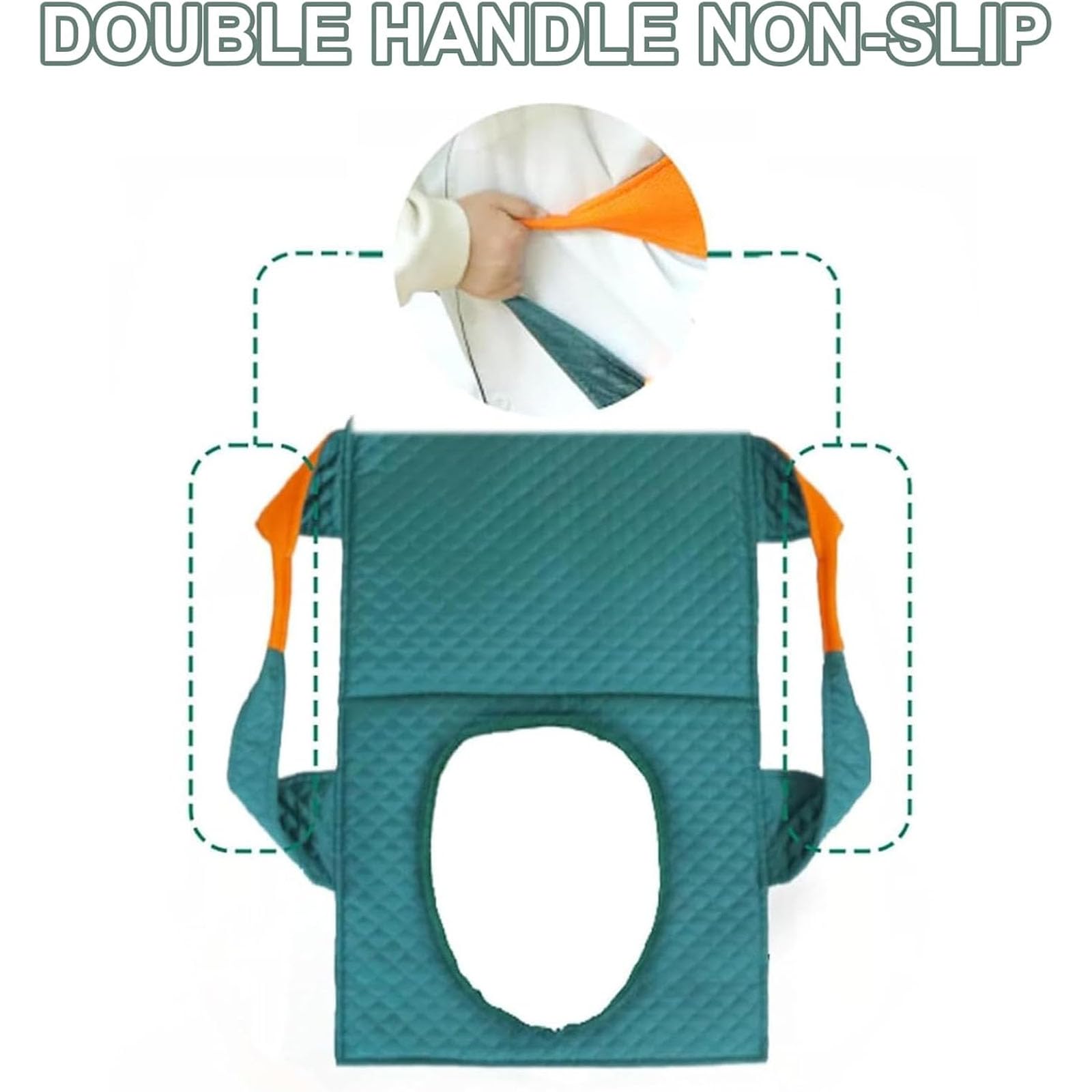 Manta Para Traslado De Pacientes, Dispositivo De Giro Para Personas Mayores En Cama Con Cinturón De Seguridad, Orificio Para Inodoro Y Cojín Extraíble, Almohadillas Ajustables Para Las Piernas Para Pa