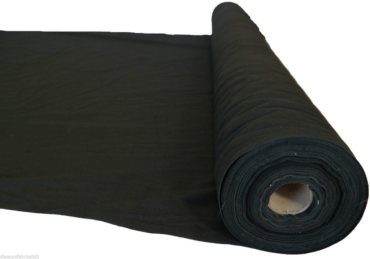 100% 59" Cotton Calico Fabric Black White Natural Medium Weight 145gsm by Metre