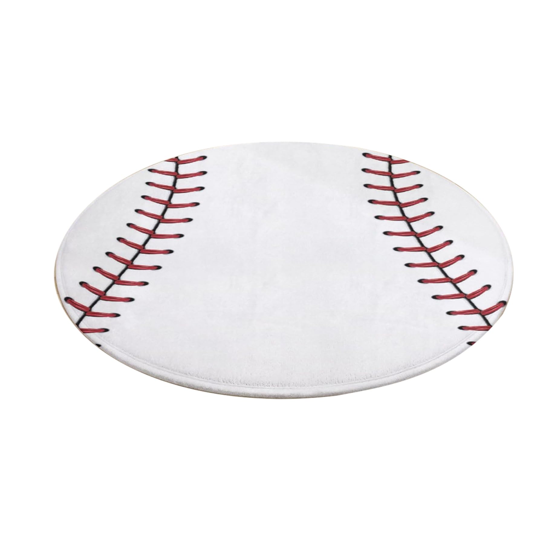 Alfombra de béisbol redonda de 80 cm antideslizante y de punto grueso para dormitorio