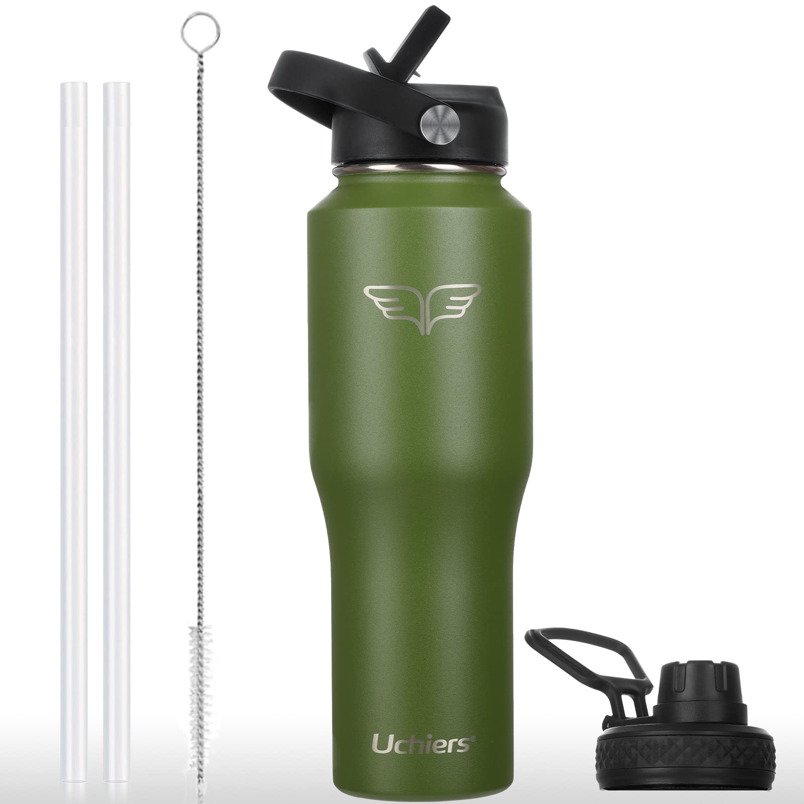 Buy Uchiers 32oz Insulated Water Bottle Fits in Car Cup Holders, Stainless Steel Tumbler Travel