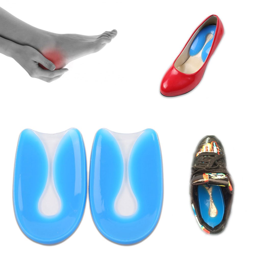 Pedimendtm a forma di U in silicone gel Heel Cup | Heel Protector | sperone calcaneare cuscino Pad | scarpa inserti solette | pain relieve Spur Pads | solette ortopediche per dolore metatarso dolore