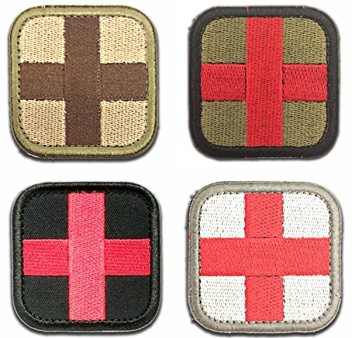 WZT 4 Pcs Medic Cross Tactical Patch