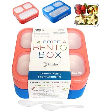 Kinsho Bento Box: Colorful Leakproof Lunch Box Set