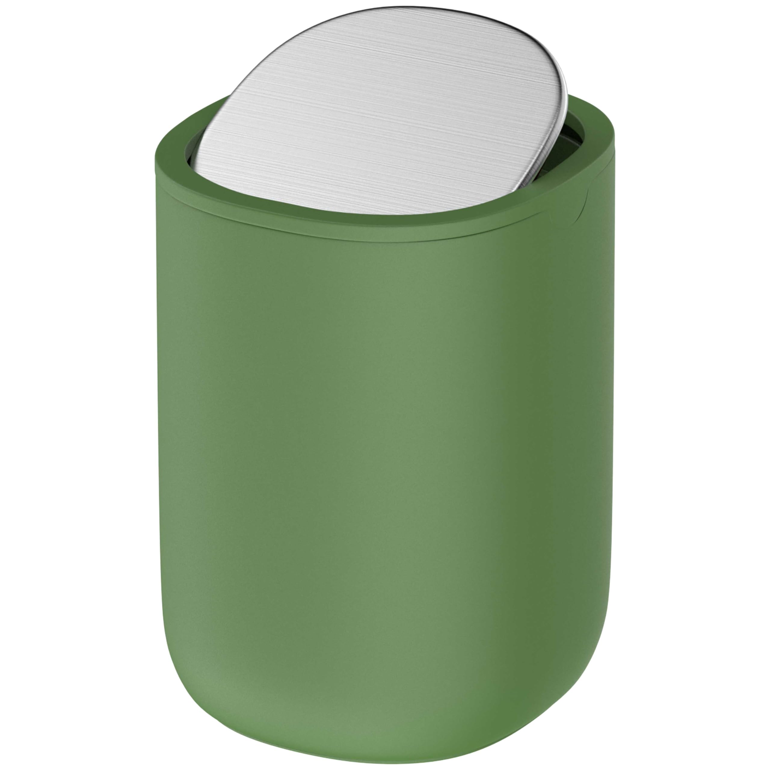 EverGrove Mini Table Bin,Desktop Trash Can (Canopy Green, 1.5, Litres)