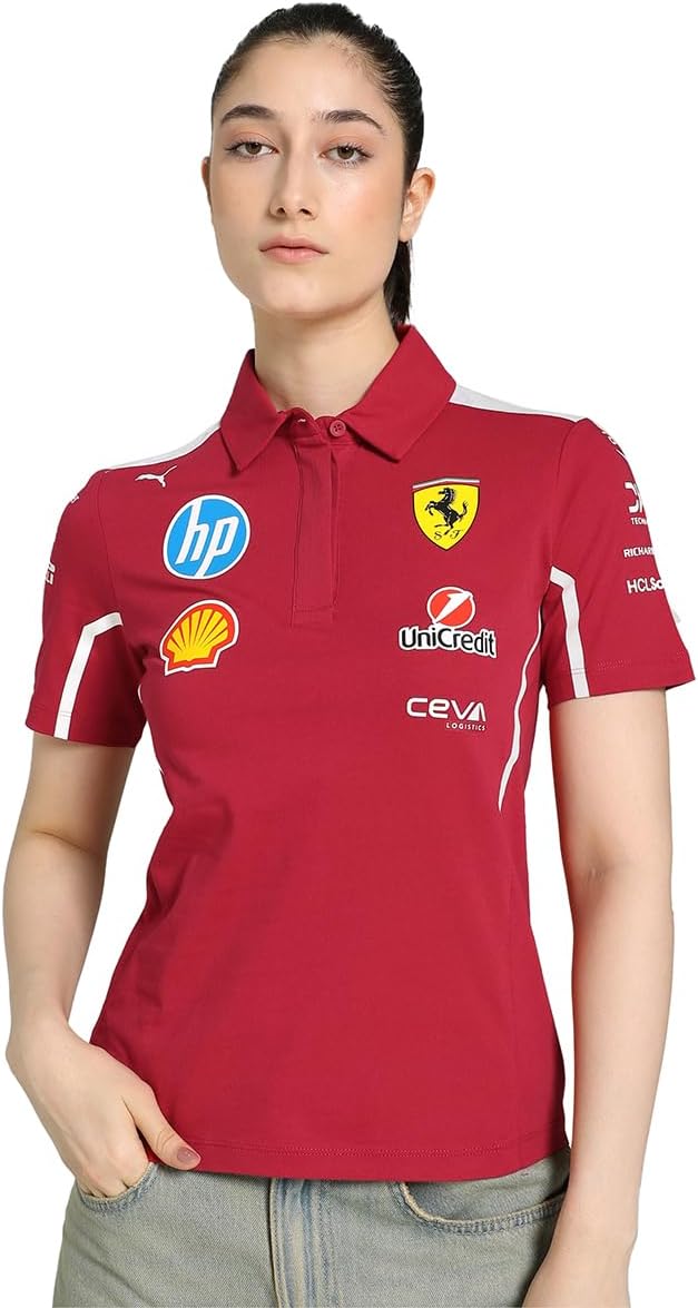 PUMA Scuderia Ferrari F1 2025 Women's Team Polo - Red