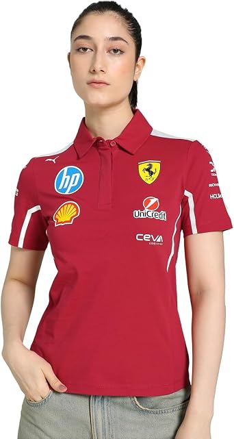 PUMA Scuderia Ferrari F1 2025 Women's Team Polo - Red