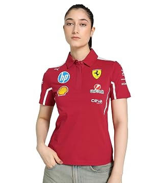 PUMA Scuderia Ferrari F1 2025 Womens Team Polo - Red