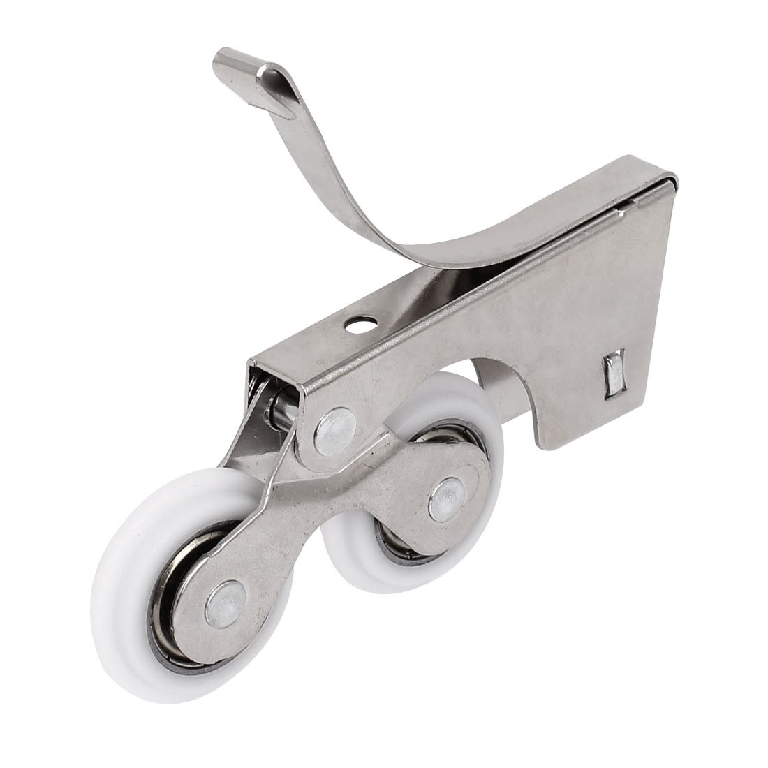 Aexit Glass Wardrobe Cabinet Hardware Door Hardware Screw Mounted Plastic Double Drawer Slides Wheels Roller