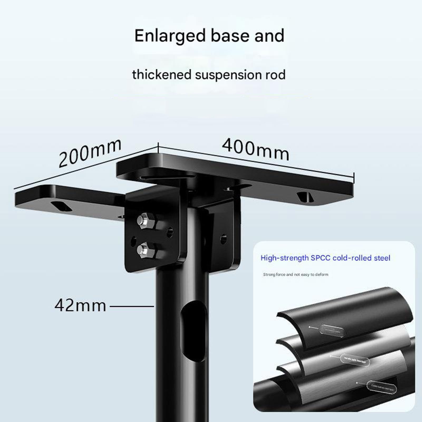 Supporto TV da soffitto per TV da 26-75", double-face, inclinabile, girevole a 360°