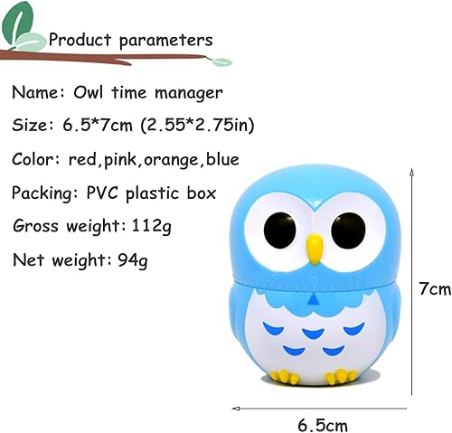 Miniatura 9 de Lindo administrador de tiempo, temporizador de cocina para cocinar, recordatorio de aprendizaje, búho
