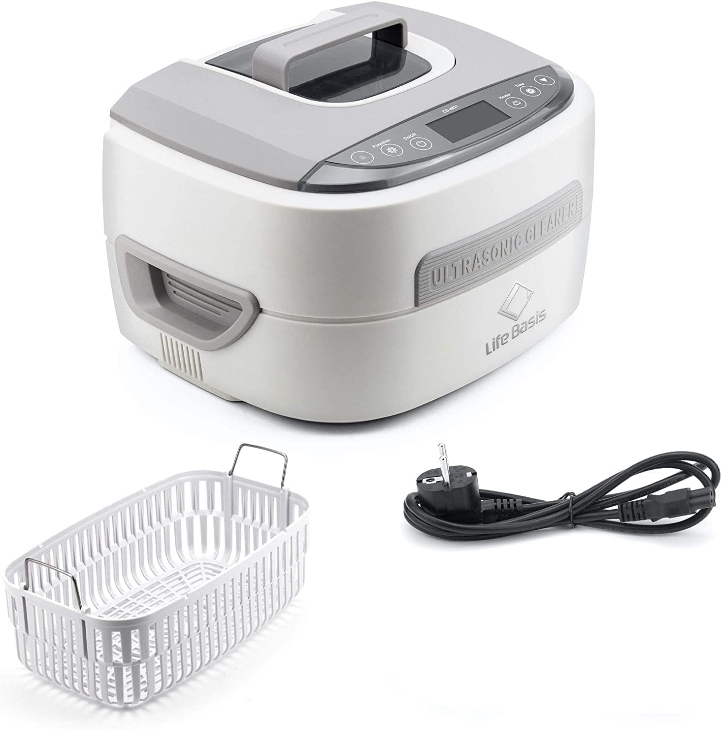 LifeBasis 2.5L Ultraschallreinigungsgerät mit Heitzung 1-30Min Timer 35kHz | Ultraschallreiniger 170W Degas Funktion Ultraschallbad für Autoteile Chirurgische Instrument Industriezubehör Werkzeugteile