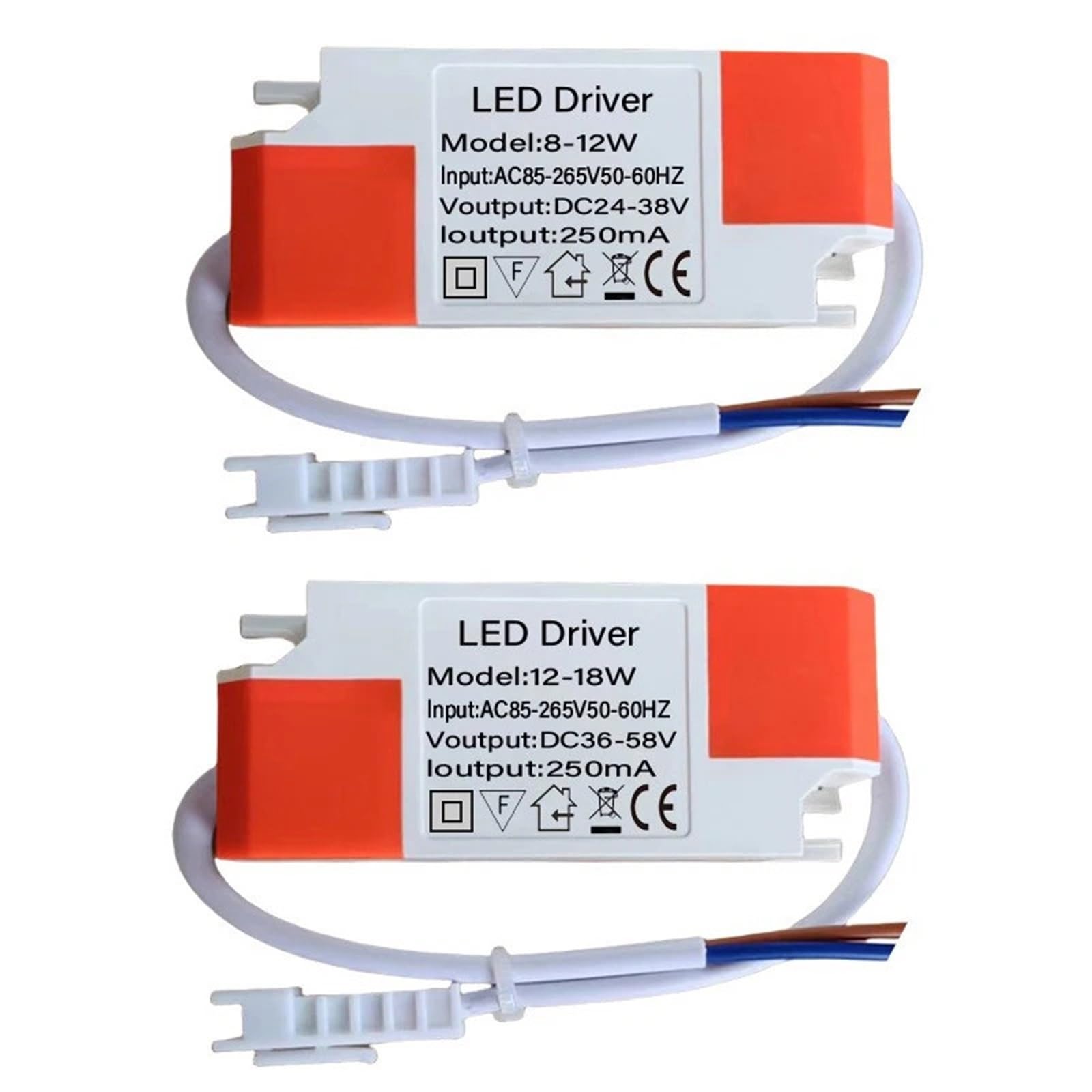 Driver LED AC85-265V 1-3W 4-7W 8-12W 12-18W 18-24W 24-36W Adaptateur d'alimentation à courant constant pour panneau lumineux