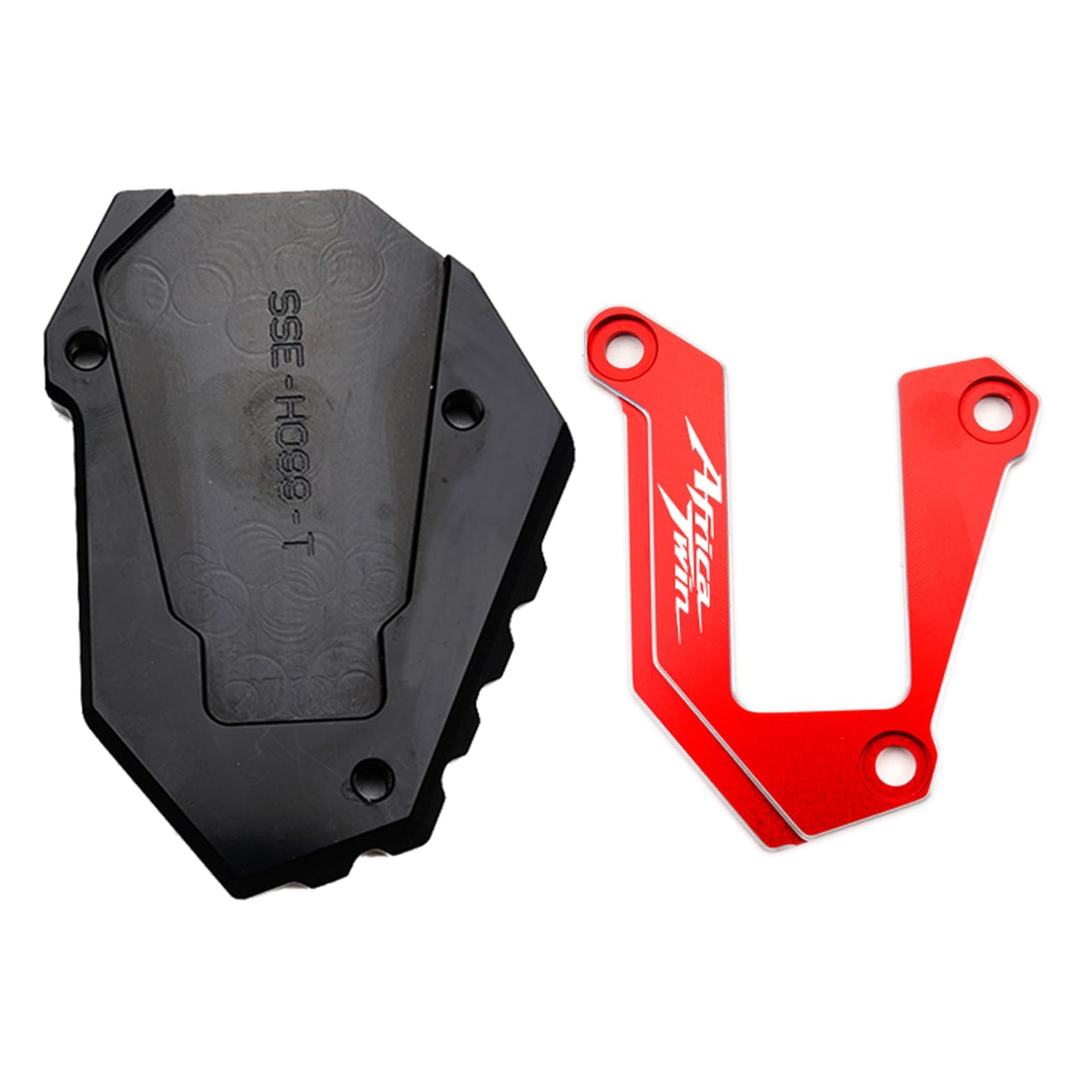 Piastra Supporto Cavalletto Per Honda Africa Twin 1100 - Alluminio CNC, Nero - Foto 3