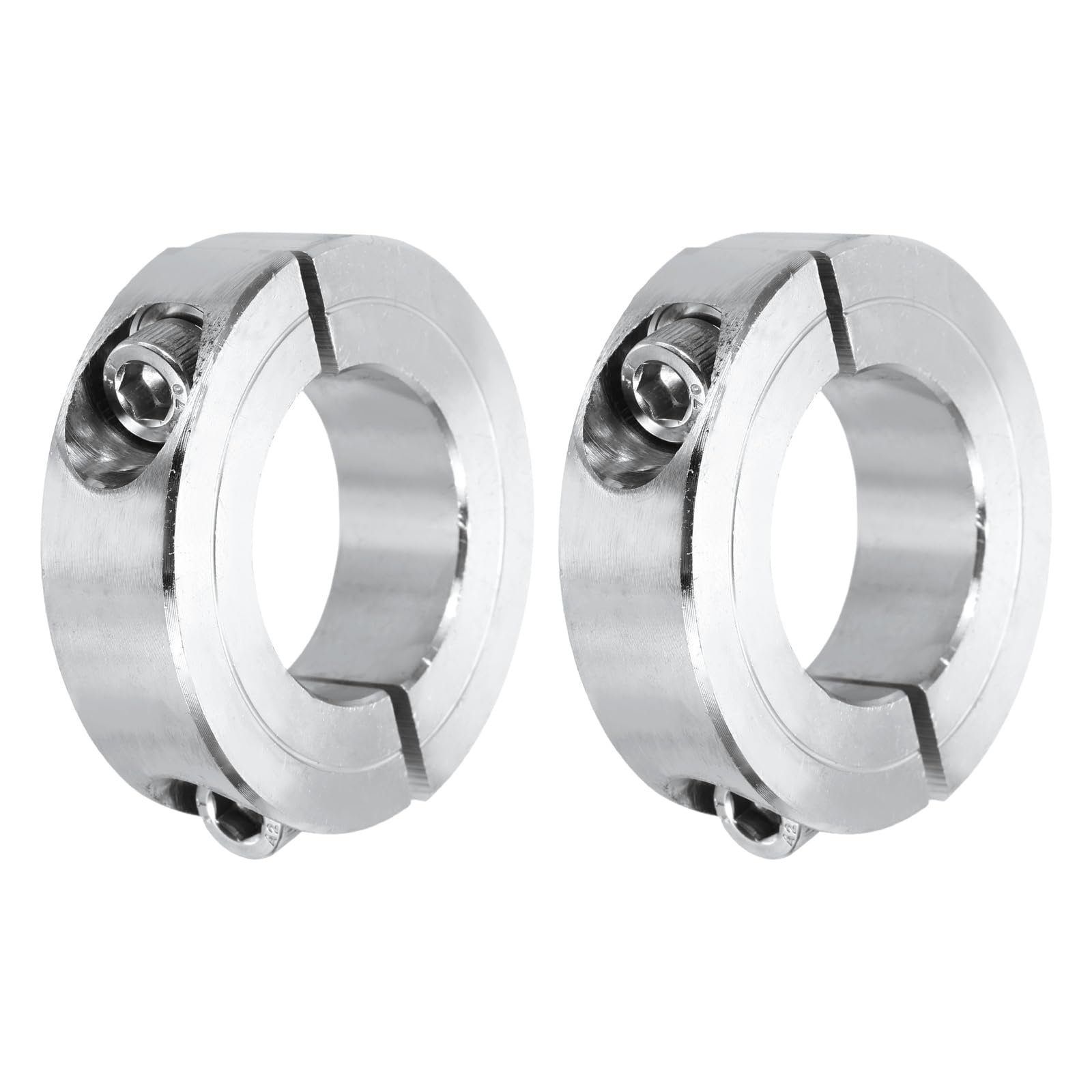 QUARKZMAN 2 Pezzi Collare Albero 30mm Foro Doppia Fessura 304 Acciaio Inossidabile Collari Bloccaggio Albero Per Sistemi Automazione Industriale Nastri Trasportatori