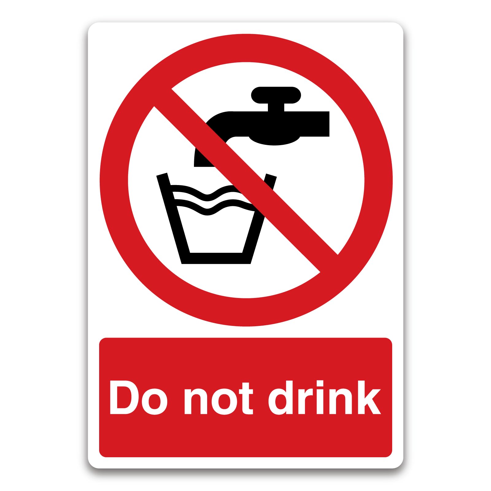 Do not drink sign Prohibition Metal Tin Sign 8 x 12 inch for Industrial & Commercial