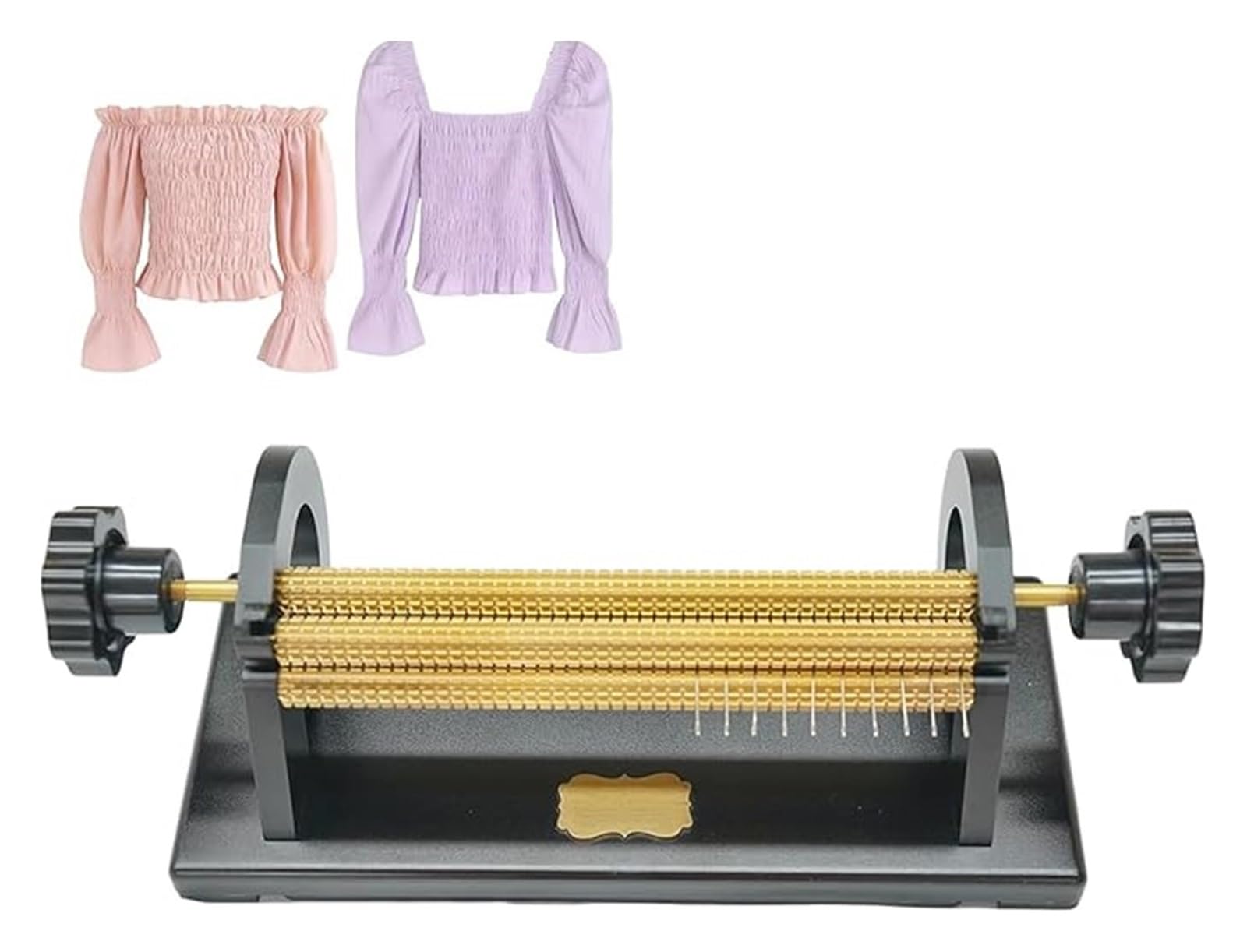 Plisado ajustable con 24 filas y 47 agujas con kit de herramientas, 0,5 cm de espacio uniforme para costura, manualidades, disfraces y decoración de prendas