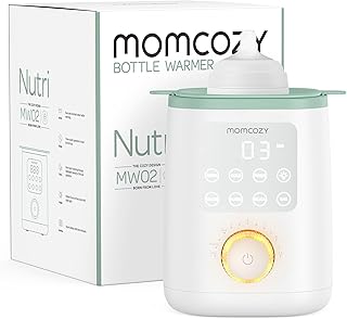 Momcozy MW02 Nutri-Flaschenwärmer Baby mit präziser Temperaturkontrolle & Nachtlicht | 9-in-1 Faschenwärmer mit Schnellaufheizung, automatischer Abschaltung und universeller Flaschenkompatibilität