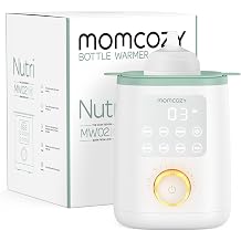 Momcozy Baby Bottle Warmer Precise Temperature Control & Night Light 9-in-1 Bottle Warmer Quick Heating Automatic Shut-Off Bottle Compatibility for Wide Neck Bottles & Baby Food