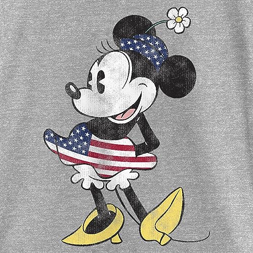 Disney Girl's Vintage Us Flag Fill T-Shirt2